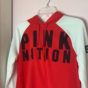 Pink cropped hoodie